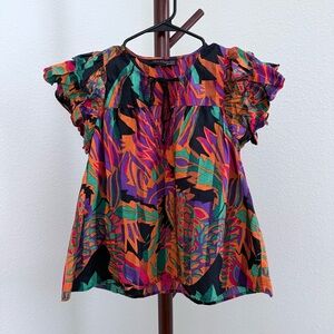 House of Harlow 1960 Multicolor Ruffle Sleeve Top